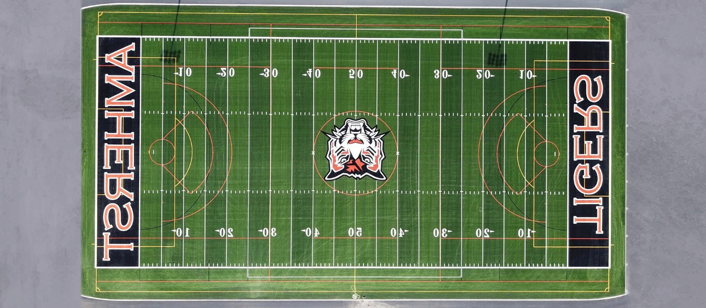 amherst tigers artificial football field turf